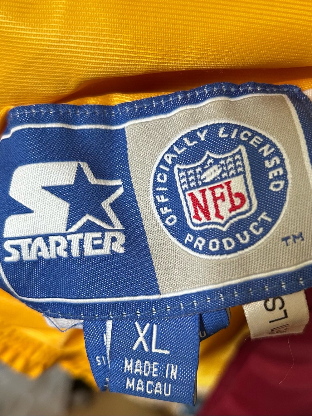 STARTER NFL Redskins VTG Burgundy&Gold windbreaker Size XL - Picture 5 of 5